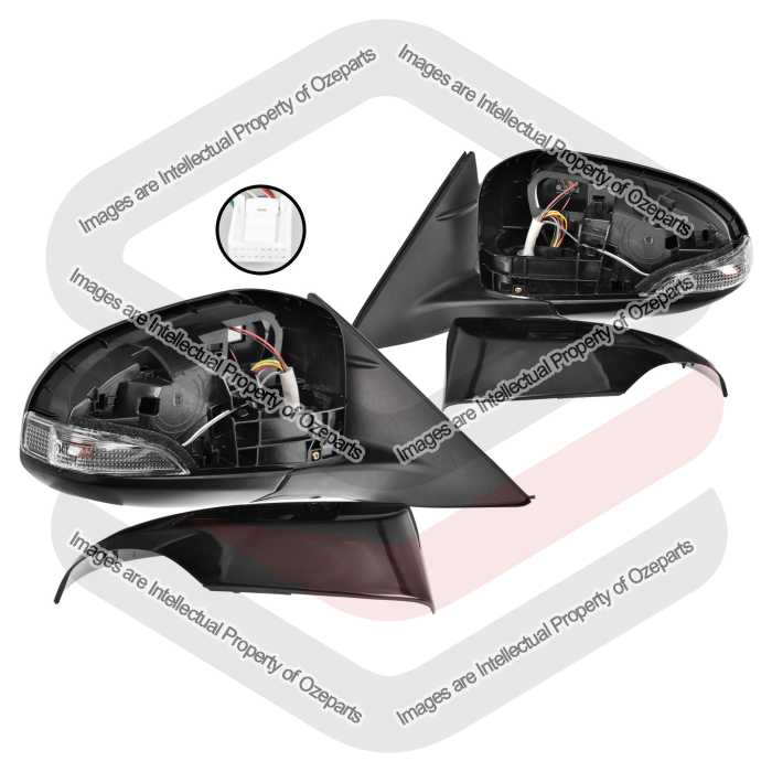 Door Mirror AM (07/13-) (Black Light, With Blind Spot) (SET LH+RH)