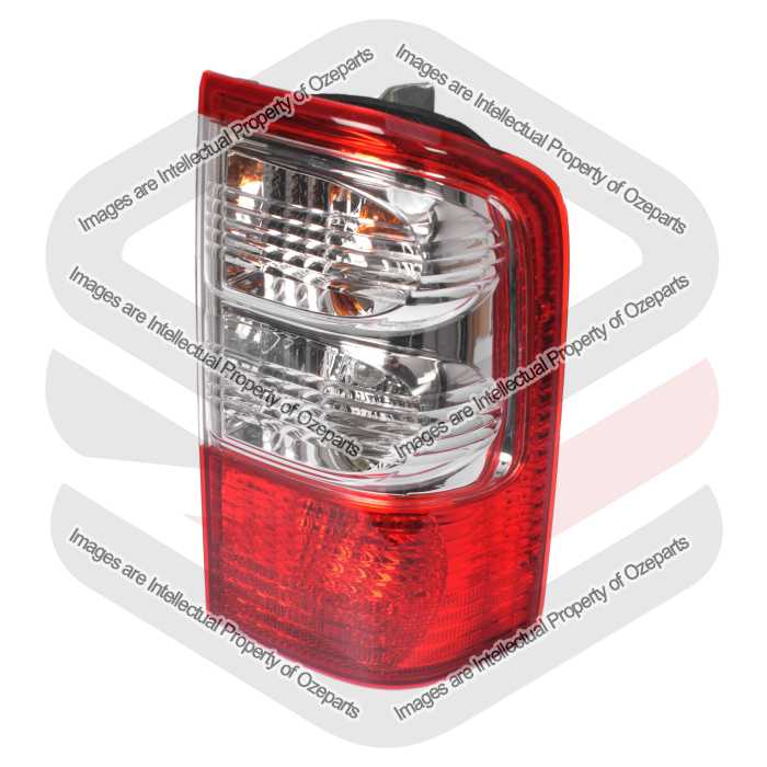 DEPO Fits Nissan Patrol Y61 GU Series 2 Wagon 2001~2004 | Taillight Tail Light Rear Lamp (Red Clear Clear - 3 Globe Type) | RH RHS Right (Driver)