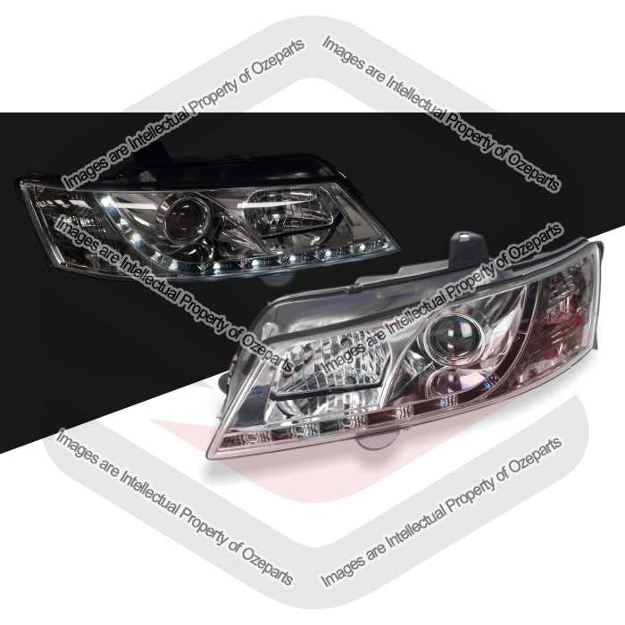 Head Light AM Performance With LED DRL (Chrome) (SET LH+RH)