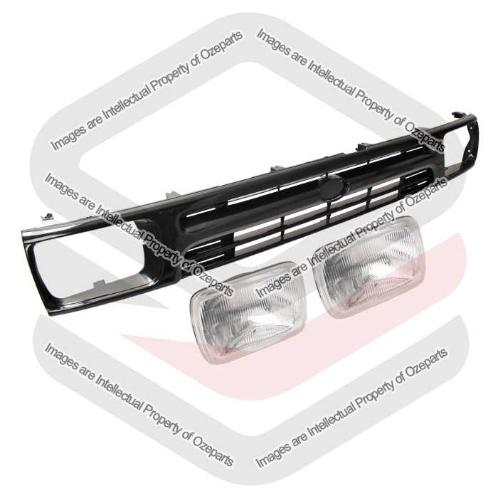 Grille AM (1991.08~1994.08) (Black) + Head Light (SET LH+RH)