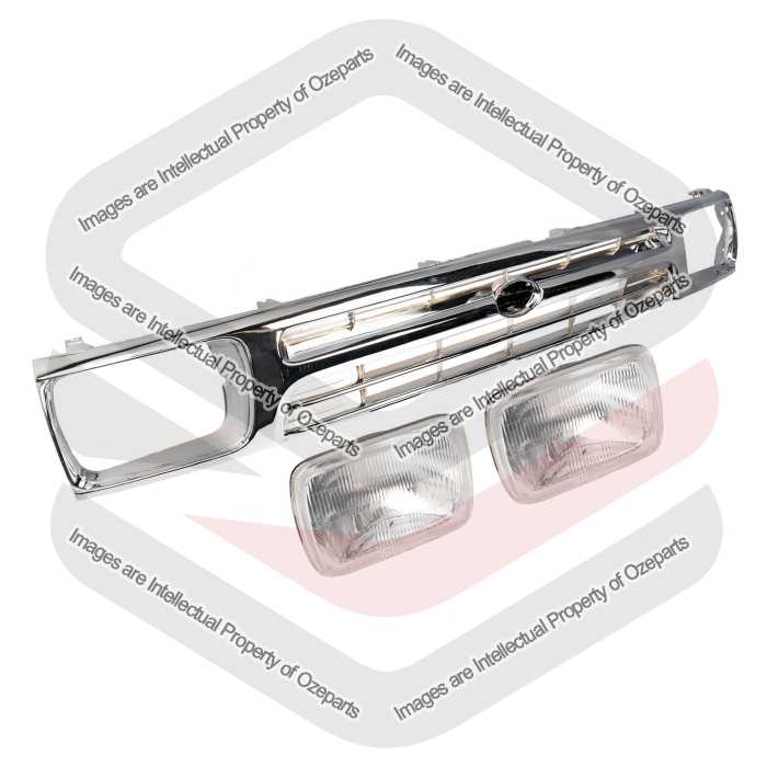 Grille AM (1991.08~1994.08) (Full Chrome) + Head Light (SET LH+RH)