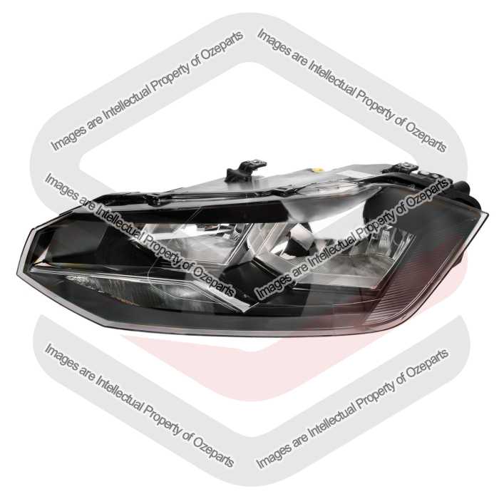 Head Light AM (Black - No Red Strip) - TYC