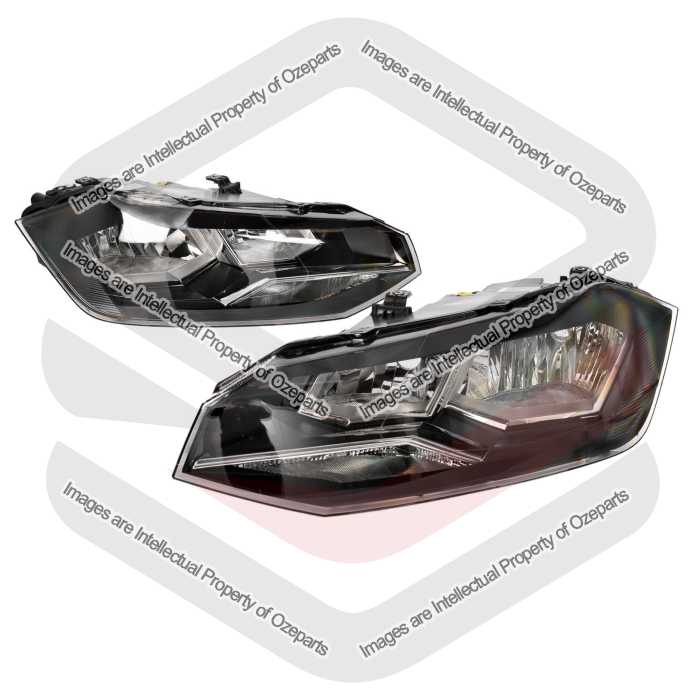 Head Light AM (Black - No Red Strip) - TYC (SET LH+RH)