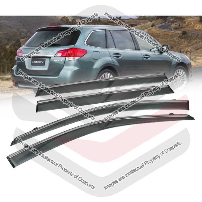 Ozeparts Fits Subaru Liberty 5 GEN 2009~2014 5 Door Wagon Only | Complete Set of 4 Pcs Injection Weathershield Weather Shields Sun Window Visor