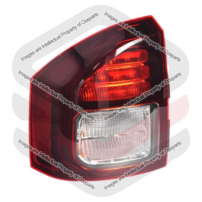 TYC Fits Compatible With Jeep Compass MK Series 2012~2016 | Taillight Tail Light Rear Lamp (LED Tinted Red) | LH LHS Left Hand (Passenger Side)