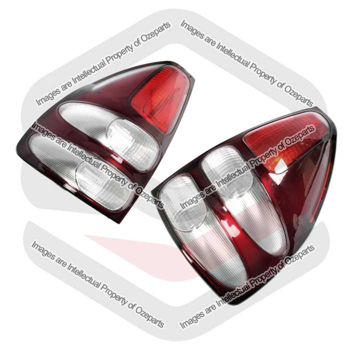 DEPO Pair LH+RH Tail Light Lamp For Toyota Landcruiser Prado 120 Series 02~09