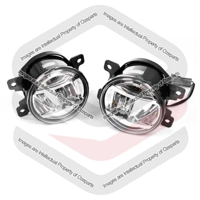Ozeparts Fits Ford Transit Van VM 2006-2013 | Fog Light Spot Driving Lamp (Kit 1) 90mm Diameter Glass Lens with LED | Set / Pair LH Left + RH Right