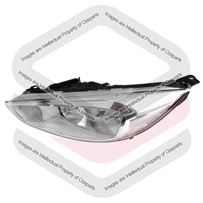 DEPO Fits Ford Focus LZ 2015~2018 Trend Only Hatch Sedan | Headlight Head Light Front Lamp (Non Projector - Chrome) | LH LHS Left Hand (Passenger)