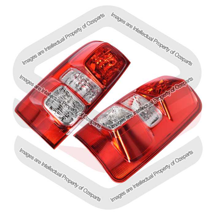 Ozeparts Fits Holden Colorado Ute RG 2012~2020 | Taillights Tail Lights Rear Lamps (Non LED Type) | Pair of LH Left (Passenger) + RH Right (Driver)