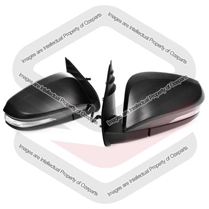 Door Mirror AM (5 Pins - With Indicator, No Auto Fold) (Black) (SET LH+RH)