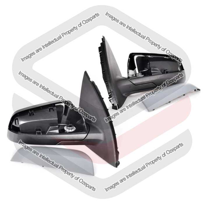 Door Mirror Assembly Electric (Prime Grey) - 3 Pin No Puddle Light (SET LH+RH)