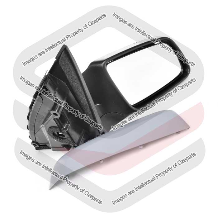 Door Mirror Assembly Electric (Prime Grey) - 3 Pin No Puddle Light