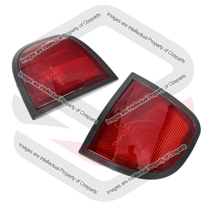 Tail Light Ute  Rear Reflector (Under Tail Light) - Emark (SET LH+RH)