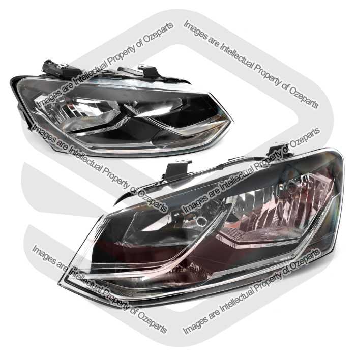 Pair LH+RH Head Light Lamp For VW Volkswagen Polo 6R 2014~2017 81TSi ComfortLine