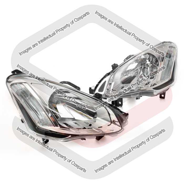 Head Lamp AM (With Vertical Lines) (SET LH+RH)
