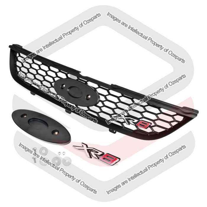 Grille - Badge Deleted + Oval Badge Base + XR8 Red Badge