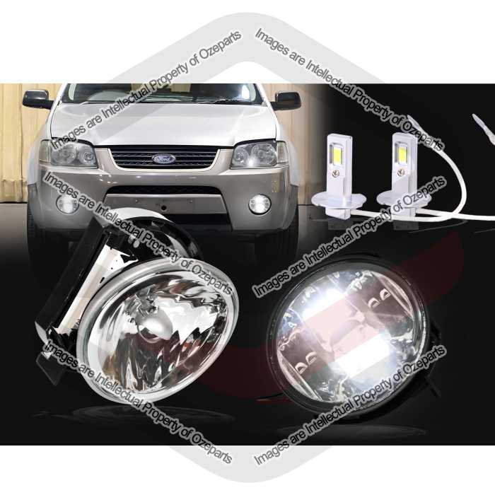 Fog Lamp Assembly Standard OEM + LED Globes (SET LH+RH)