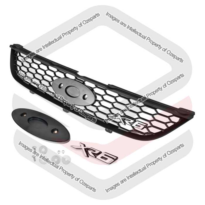 Grille - Badge Deleted + Oval Badge Base + XR6 Chrome Badge