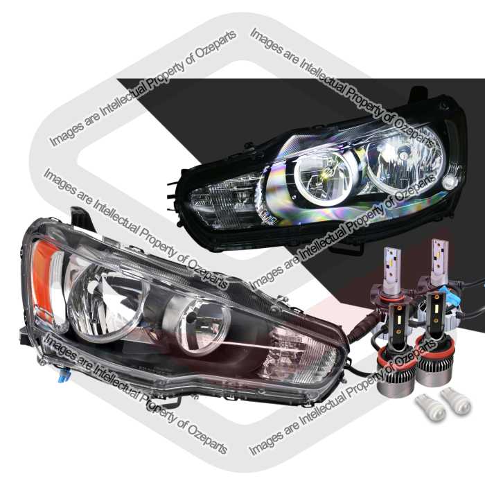 Head Lamp AM + LED Globes (SET LH+RH)