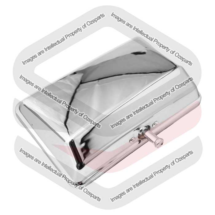 Door Mirror Rectangular Head Only (Chrome)