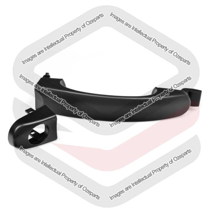 Door Handle Outer  FRONT (Prime Black)  - With Key Hole