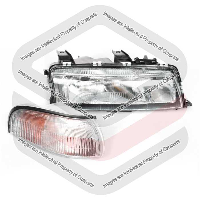 RH Right Hand Head Light + Corner indicator Lamp for Holden Commodore VP 91~93