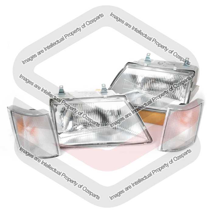 Head Light With Corner Light (White) (SET LH+RH)