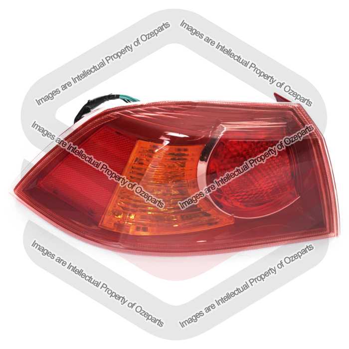 TYC Fits Mitsubishi Lancer CJ CF Sedan 2007~2018 | Outer Taillight Tail Light Rear Lamp (Red) | LH LHS Left Hand (Passenger Side)