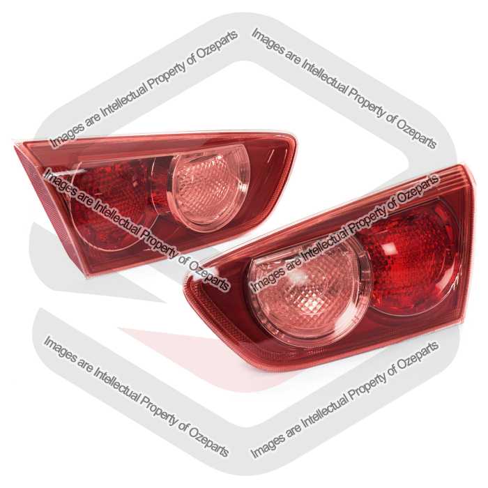 Rear Garnish AM (Red) Sedan - With Emark (SET LH+RH)