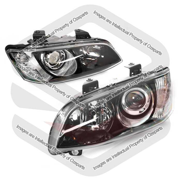 Head Light AM (Black) - With Projector (SET LH+RH)