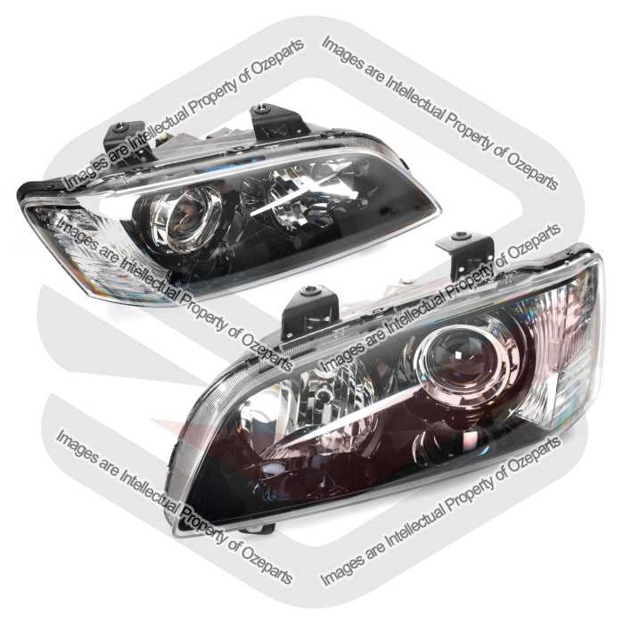 Head Light AM (Black) - With Projector (SET LH+RH)