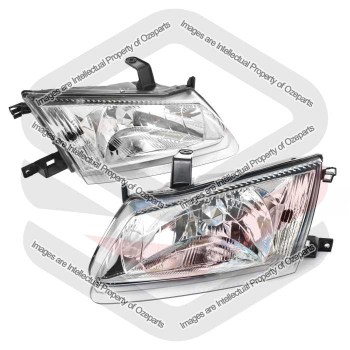 Head Light AM (Plastic Lens With Single Reflector) (Set LH+RH)