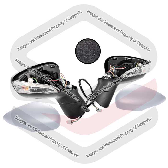 TYC Fits Ford Fiesta WS WT 2008~2013 | Electric Power Door Mirrors & Light (8 pins With Heat & Auto Fold) | Pair of LH Left Hand + RH Right Hand