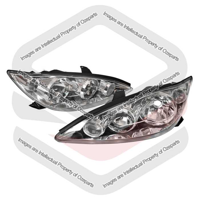 Pair LH+RH Head Light Lamp For Toyota Camry CV36 Series 2 2004~2006 (Chrome)