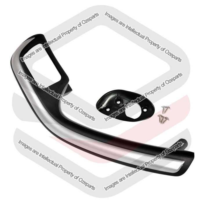 Ozeparts Fits Ford Falcon BF 2005~2011 XT Futura F6 XR XR6 XR8 | Front Inner Door Handle Armrest Trim Grab Pull Handle Silver Insert | RH Right Hand