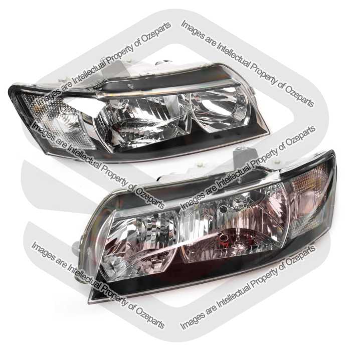 Head Light AM (Black) - No Projector (SET LH+RH)