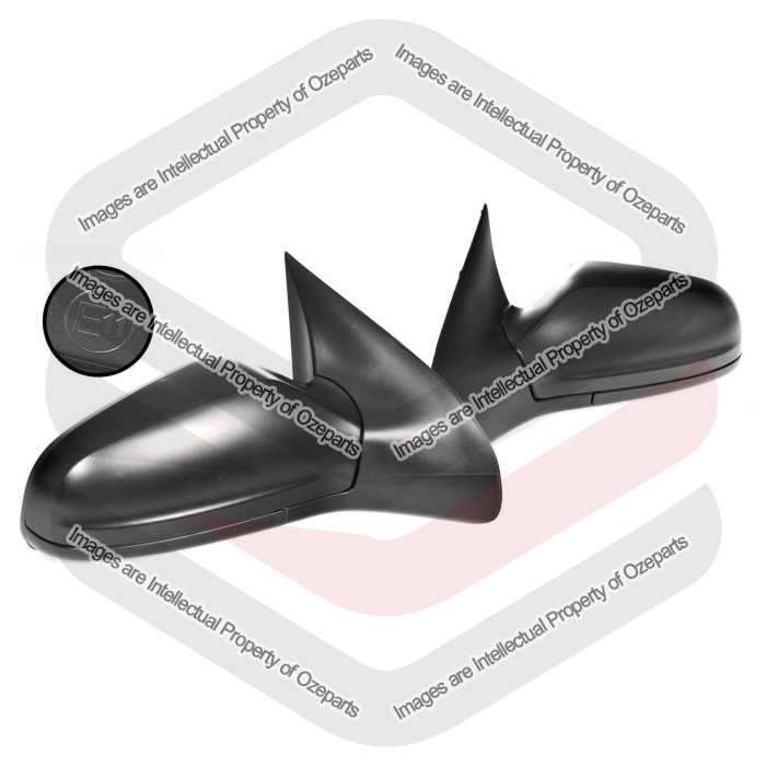 Set / Pair LH+RH Electric Door Mirror Black For Holden Astra AH 3Dr Hatch 04~10