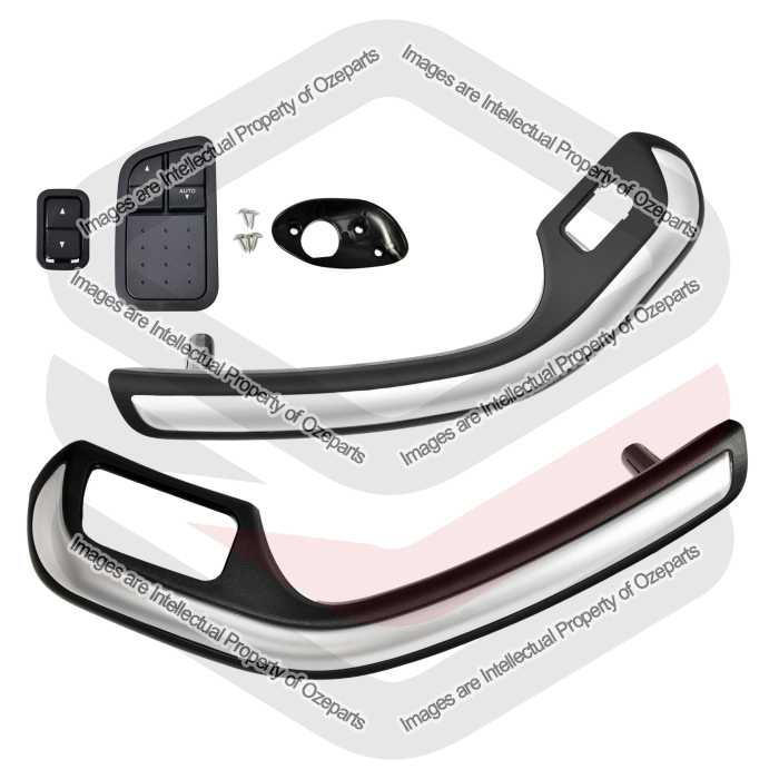 Door Pull Handle AM + Switch Window (SET of 4) Ute / 2 Door Tray