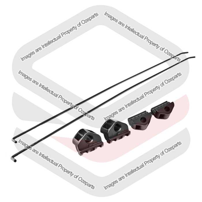 Tonneau Bar Rods + Holders (SET of 6)