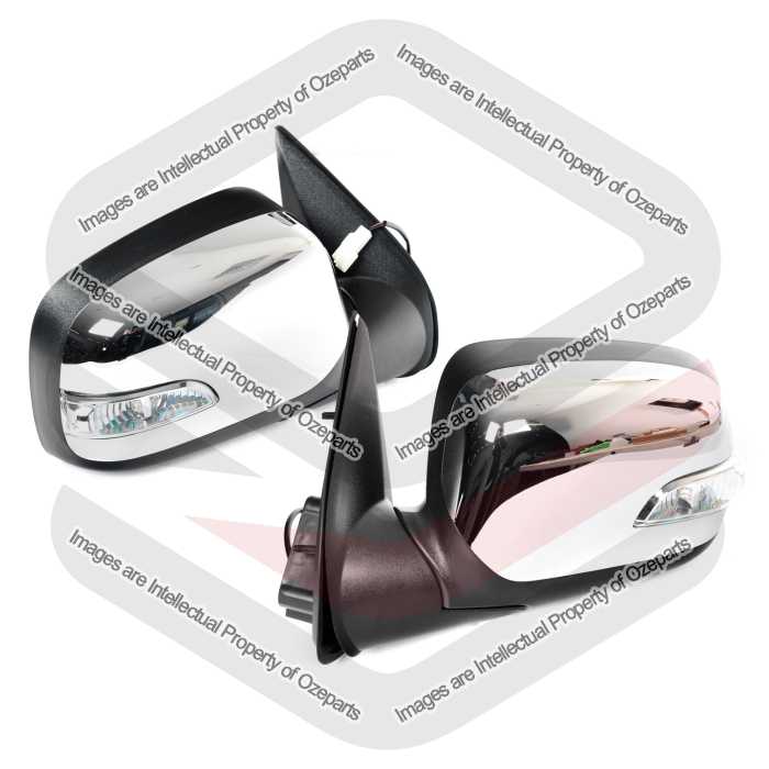 Door Mirror AM (Electric Chrome) With Type 1 Flasher (SET LH+RH)