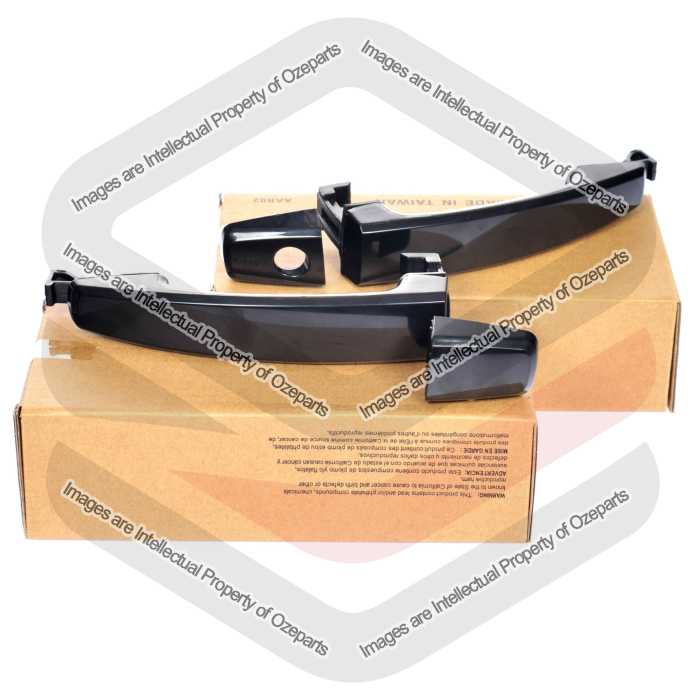 Pair LH+RH FRONT Outer Door Handle Black For Holden Captiva 2006~2018