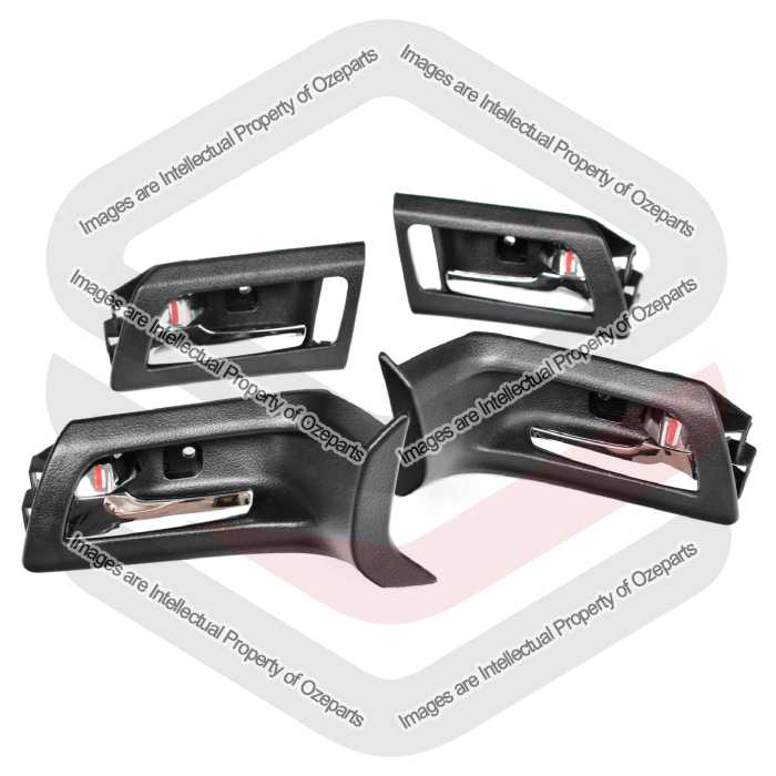 Ozeparts Fits Holden Commodore VE  / Statesman Caprice WM 2006~2013 / HSV VE | FRONT + REAR Inner Door Handles (Chrome) | Set 4 Pcs (Pair of LH + RH)