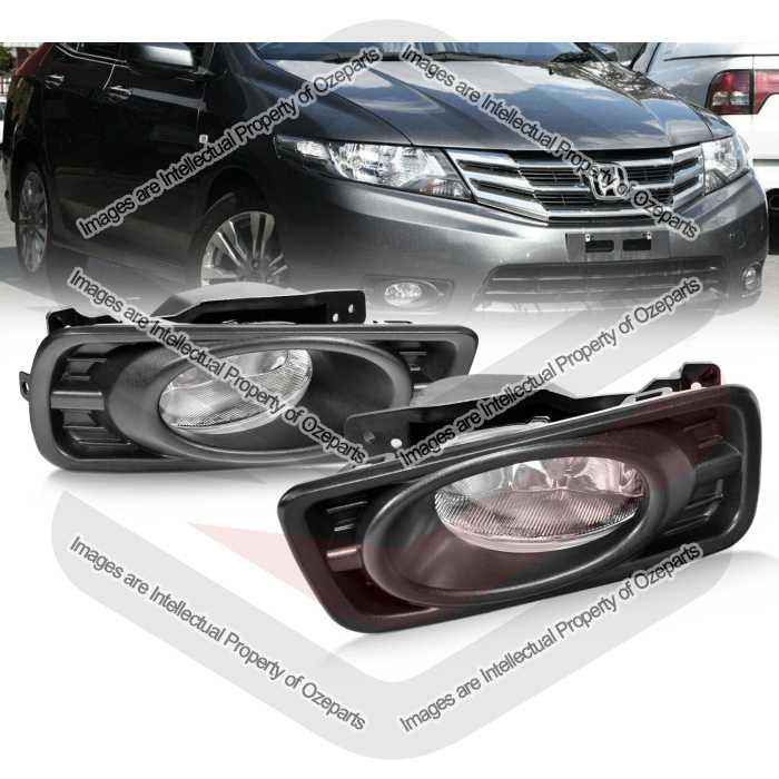 Ozeparts Fit Honda City 2012~2014 Sedan | Full Complete Kit Foglights Fog Lights Spot Driving Lamps With Covers & Wirings | 1 Set