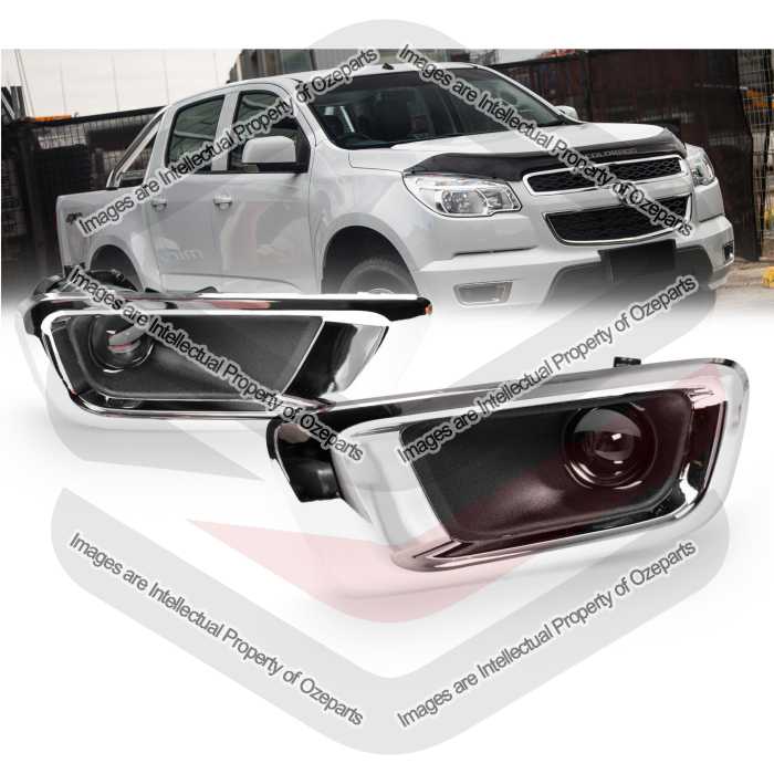 Full Set Fog Light Spot Driving Lamp KIT Chrome For Holden Colorado RG 12~16 Ute