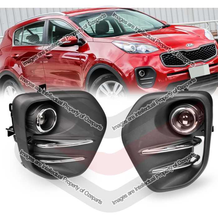 Full Set Fog Light Spot Driving Lamp KIT No LED For Kia Sportage QL 15~18 Si SLi