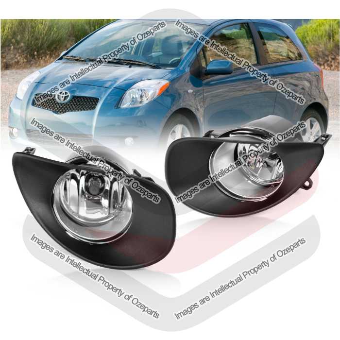 Full Set Fog Light Spot Driving Lamp KIT For Toyota Yaris NCP90 2005~2008 Hatch