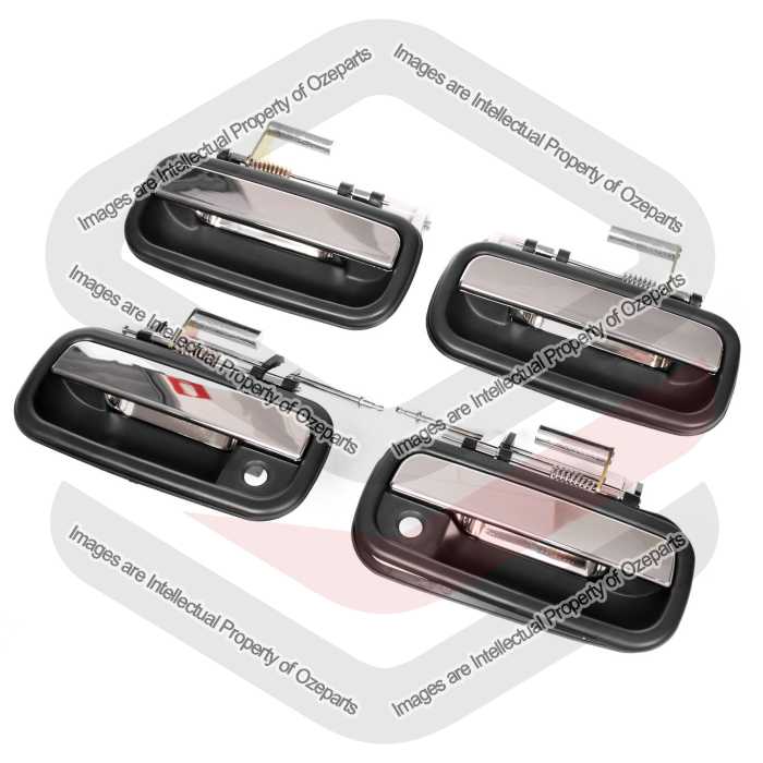 Door Handle Outer  (Chrome Black) (SET 4)