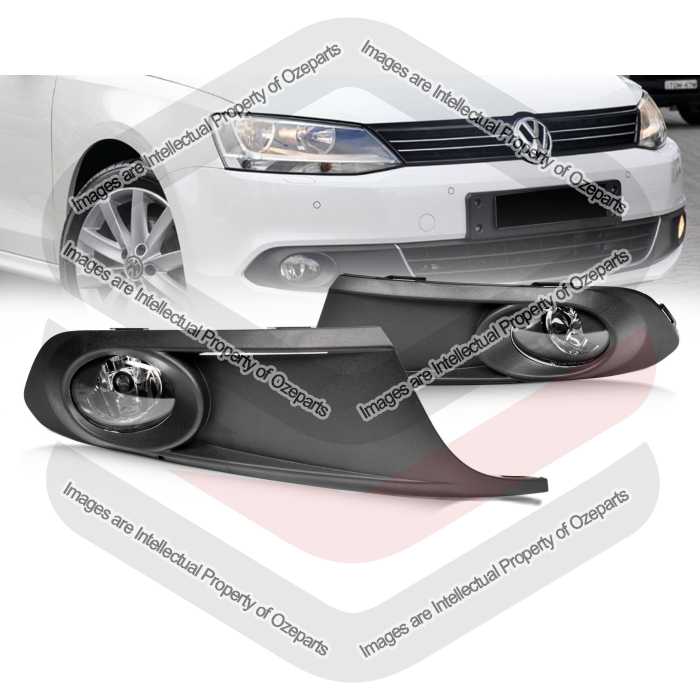 Pair LH+RH Fog Lights Spot Driving Lamps For VW Volkswagen Jetta 1B 2011~2014