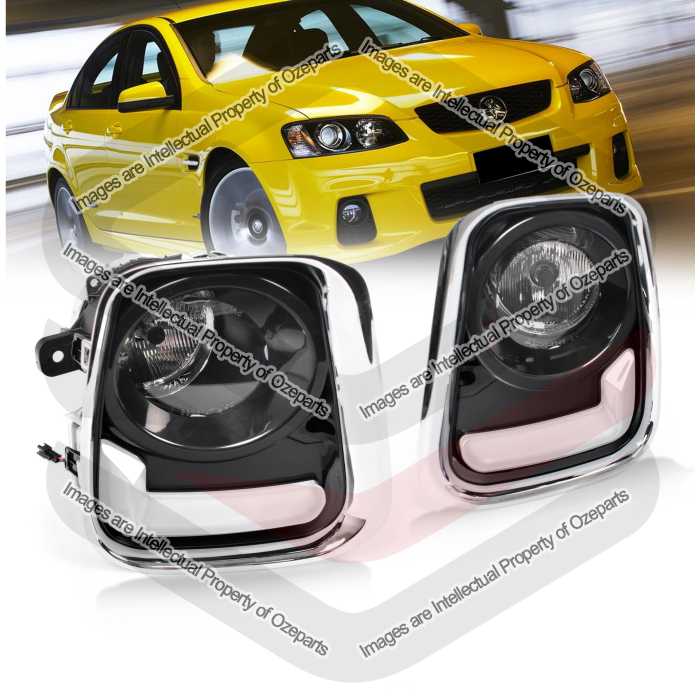 Fog Lamp + Cover With (Chrome Rim) SS SV6 SSV (Set 4 Pcs)