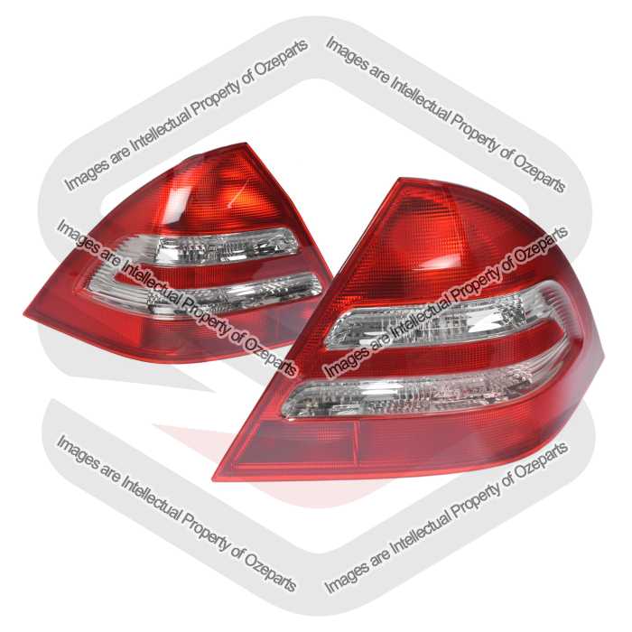 Pair LH+RH Tail Light Rear Lamp For Mercedes C Class W203 2000~2004 Sedan